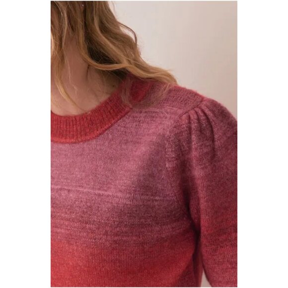 Marine Layer | Ayla Ombré Stripe Puff Sleeve Sweater - Picture 5 of 14
